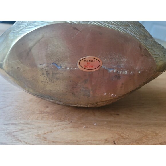 Vintage Swan Long Neck Bird Brass Sculpture Statue Figurine Gold Swan Set Of Two - Picture 10 of 14